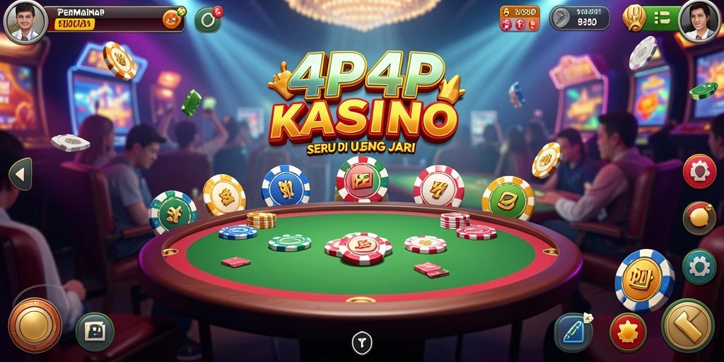 Tampilan gameplay Kasino yang menarik dan interaktif di 4P4P.