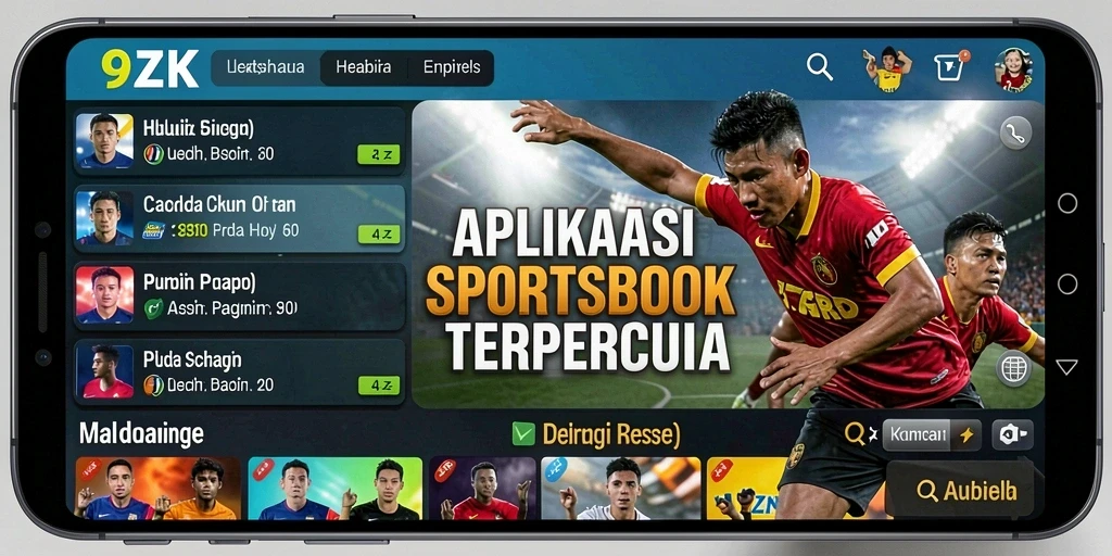Tampilan gameplay 9ZK dengan taruhan olahraga yang menarik.