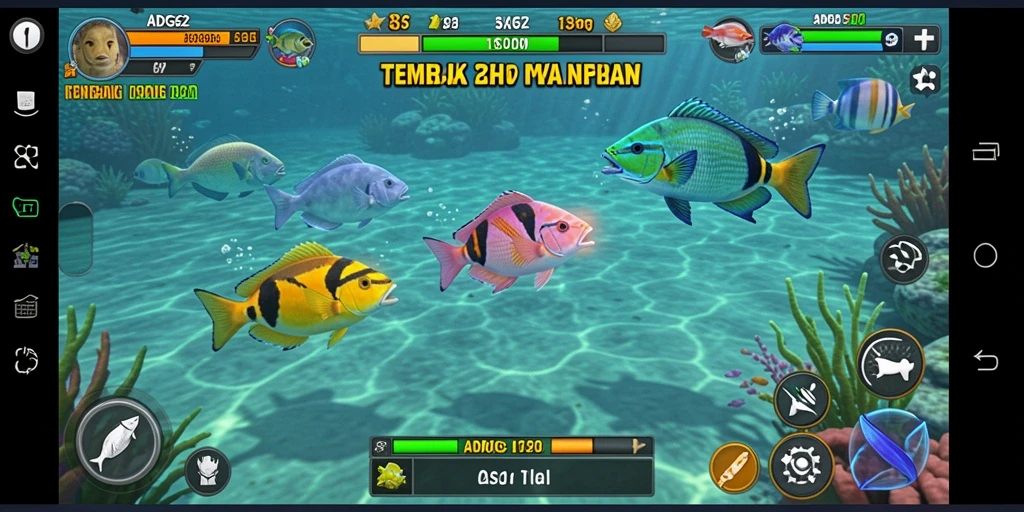 Tampilan gameplay menarik dari ADG62 dalam menangkap ikan.