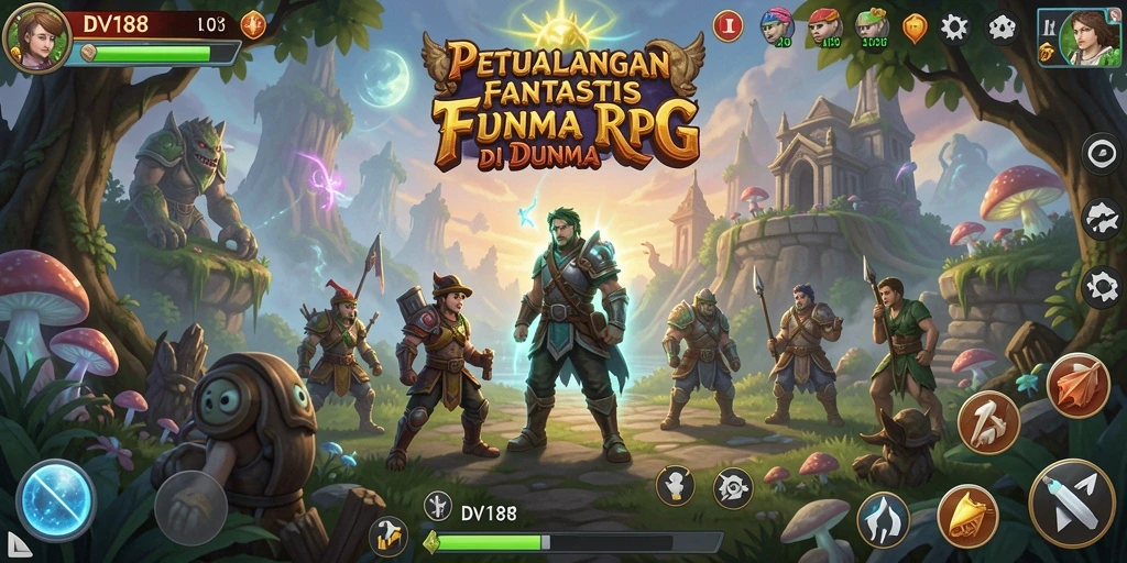 Tampilan gameplay menarik dari DV188, menampilkan aksi seru di dunia RPG.
