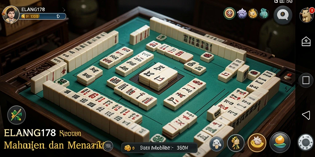 Tampilkan gameplay menarik dari ELANG178 dengan ubin Mahjong berwarna-warni.