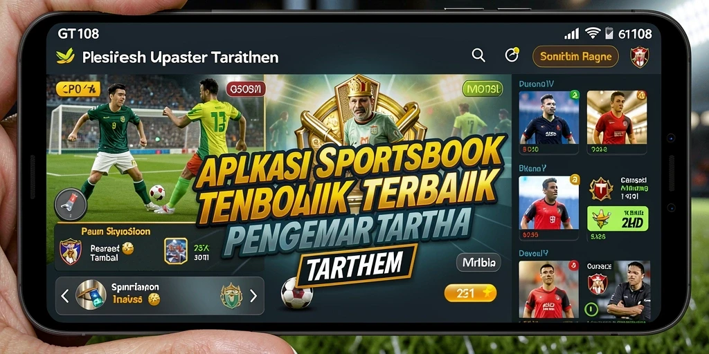Tampilan gameplay GT108 yang menampilkan fitur Sportsbook.