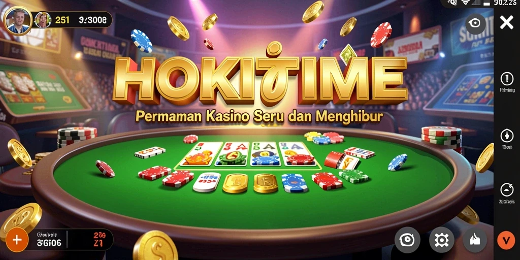 Tampilan menarik gameplay HOKITIME dengan suasana kasino.