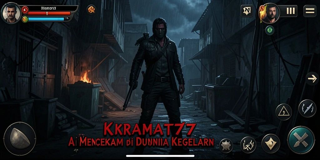 Screenshot menampilkan gameplay aksi melawan musuh berbahaya.