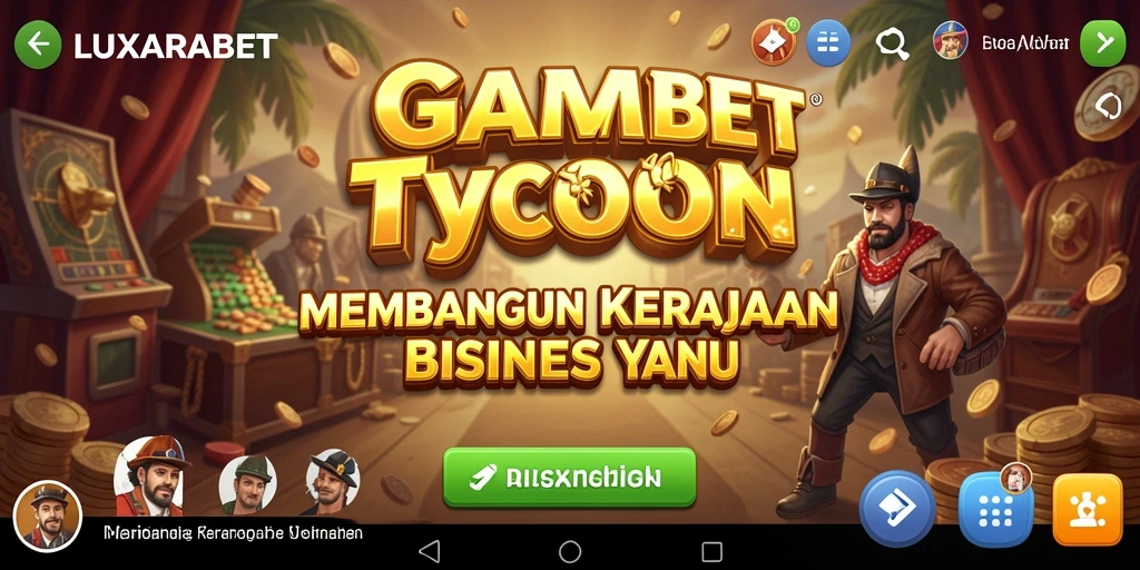 Tampilan gameplay LUXARABET yang menegangkan dalam membangun kerajaan bisnis.