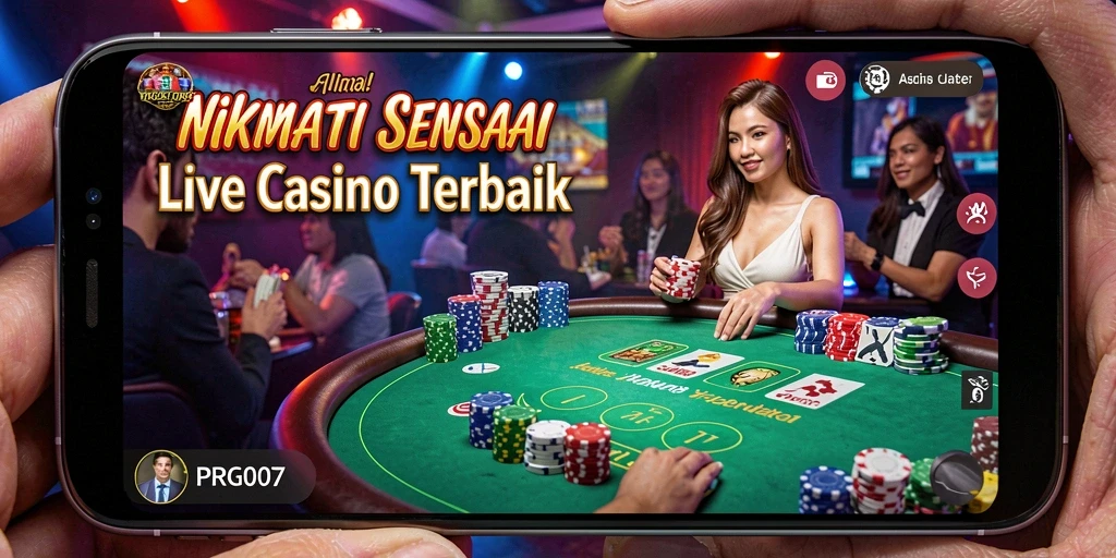 Tampilan gameplay Live Casino yang mendebarkan dan interaktif.