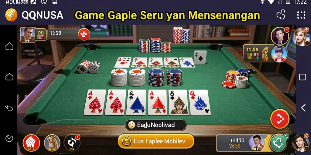 Tampilan gameplay QQNUSA yang menarik dan interaktif.
