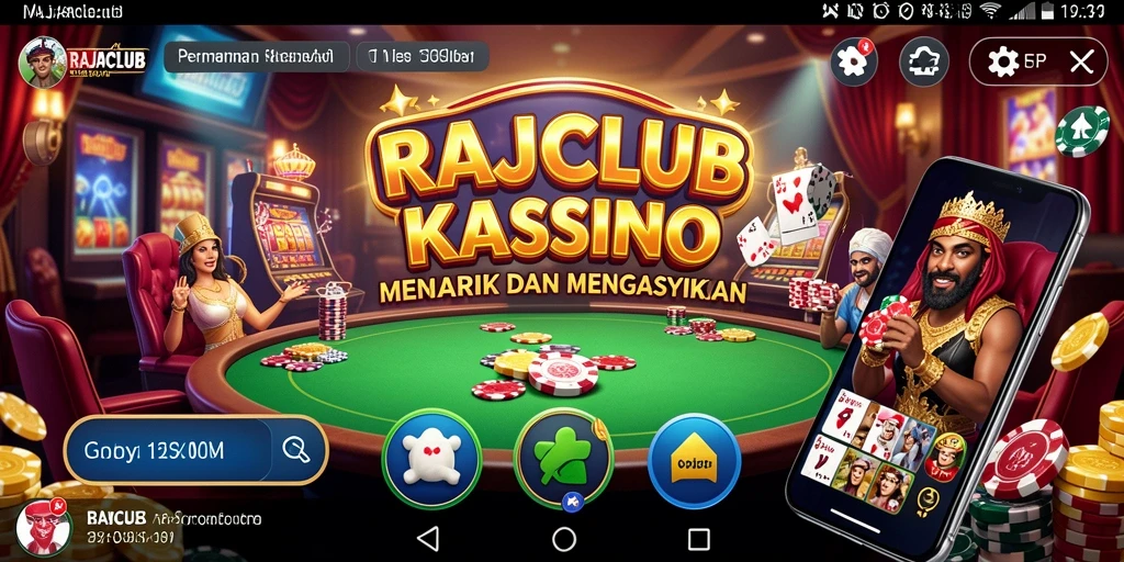 Tampilan layar permainan RAJACLUB yang menarik dan interaktif.