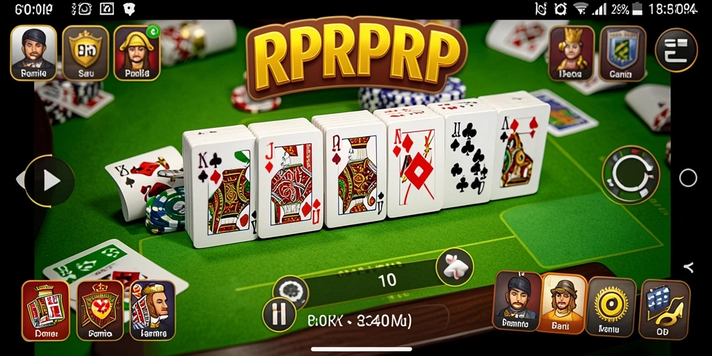 Tangkapan layar gameplay RPRPRP yang menampilkan momen mendebarkan dari permainan domino.
