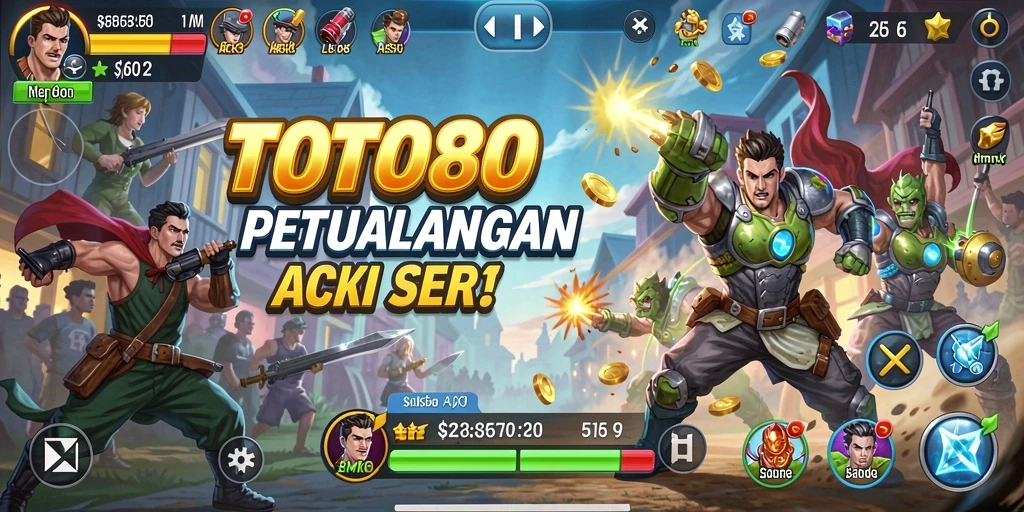 Screenshot menunjukkan aksi seru dalam permainan TOTO80.