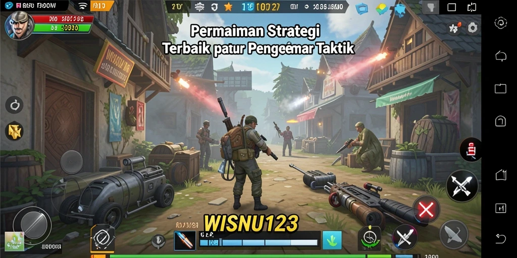 Tampilan gameplay seru dalam WISNU123 yang penuh strategi.