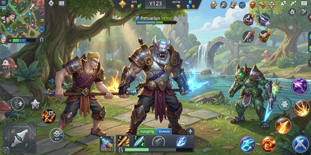 Screenshot dari gameplay seru di YY123 MMORPG.