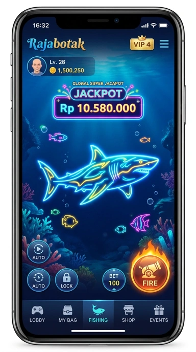 Tampilan antarmuka rajabotak yang user-friendly.